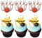 36Pcs Bowling Cupcake Toppers Sports Theme Bowling Cupcake Food Toothpicks Baby Shower Cake Decorations for Sport Balls Theme Bowling Kids Birthday Party Decorations
