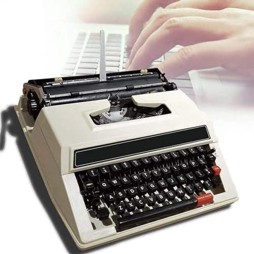 Vintage-Schreibmaschine – altmodische, traditionelle tragbare manuelle Schreibmaschine für einen nostalgischen Flow – erleben Sie den Charme der Alten Tage