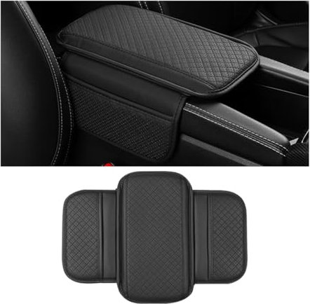 Adunsiaoto Housse Console Centrale Voiture, Accoudoir Voiture Universel Coussin, Coussin De Console Centrale De Automobile, Housse Pour Accoudoir Central Pour La Plupart Des Véhicules(Noir)