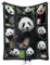 3D Panda Kuscheldecken 70x100 cm Weich Flanelldecke Wohndecke Geschenke für Kinder Erwachsene, Decke 3D mit Motiv Tiere Bambus Sofadecke Couchdecke Tagesdecke