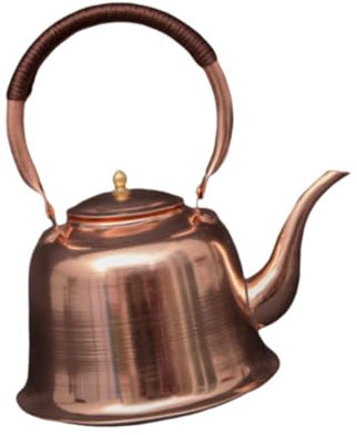 Baoblaze Tea Kettle,Copper Kettle,1L Wrapped Handle Copper Teapot,Coffee Pot for Induction/Gas Stoves Gas Stoves Induction Hob Camping