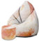DreamRoots Sitzsack Erwachsene mit Füllung 80x80x120cm - Bean Bag Chair - Sitzsäcke mit Lehne und Hocker und Bezug - Sitzsack Sessel - Chill Sessel Velvet Peach Smile