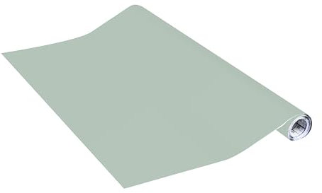Vénilia Klebefolie Unimat | Salbeigrün, 45 cm x 2 m | selbstklebende Möbel-Folie, Dekofolie, Tapete, Küchenfolie | PVC ohne Phthalate | Made in EU