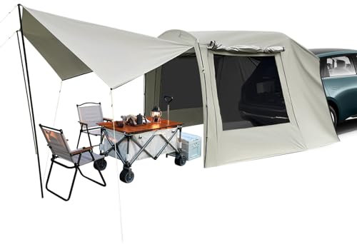 Sport Tent Versatile Drive Away Awning Car Tent for RVing,Campervan,Truck,Trailer,Overlanding Caravan Canopy Durable Tear Resistant Tarp 4.85 * 2.4 * 1.9m