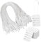 Nezyo 200 Pcs Preisschilder mit Polyesterschnur Preisschilder Hängeetiketten Markierungsetiketten mit Faden 30 x 50 mm Polyesterschnur mit Schnappverschluss zum Anbringen von Etiketten(Weiß)