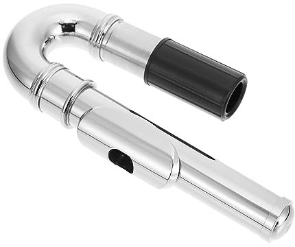 TOGEVAL Mundstück Für Flöte Langlebiger Flötenersatzkopf Aus Vernickeltem Silber Robustes Und Haltbares Zubehör Für Blasinstrumente Filigran Verarbeitet