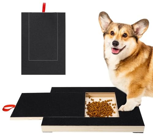 Ninoclar Dog Nail Scratch Board, Multifunctional Scratching Boards Dog Nail File Board Puppy Nail Grinding Pad Sturdy Dog Paws Scratchboard with Built-in Snack Box for Pet