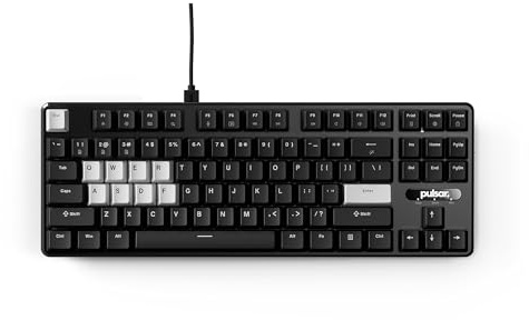 Pulsar PCMK 2 HE TKL Salon Effect Magnetic Gaming Keyboard, Quick Trigger, Adjustable Actuation Magnetic Switch, 8K Polling, Ultra Low Latency, RGB Lighting, Swap in