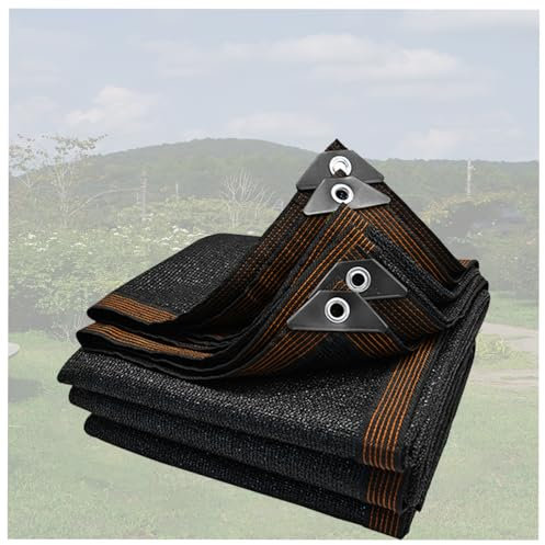 Filet d'ombrage HDPE UV pour Serre, Jardin, pergola et Balcon | Protection Solaire, Tailles 1-12m, densité 85-90% | Noir/Beige/Marron (Black,2x3m/6.56x9.84ft)