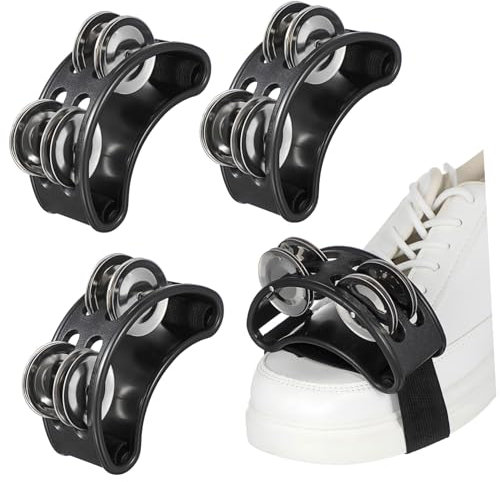 Supvox 4stücke Fußtamburin Für Erwachsene Tamburin Für Füße Schlagglocke Fuß Shaker Percussion Instrumente Mit Robustem Design Und Leichtem Gewicht Für Musik Und Party