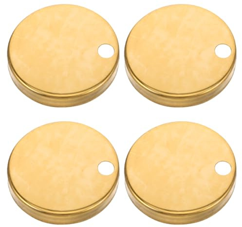 HYTROVE 4pcs Toilet Seat Hinge Cover Caps Gold Toilet Hinges Decorative Bolt Lids Bolt Caps for Easy to Clean