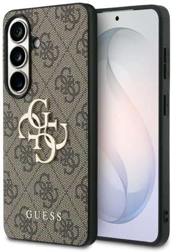 CG MOBILE Guess 4G Groß Metall Logo Hülle für Samsung Galaxy S26 Plus (Braun)