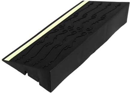 Cabilock Rampe de Seuil pour Aspirateur Robot en Plastique Noir 25x4,5 Cm Tapis Antidérapant Polyvalent pour Seuils de Porte Intérieur Maison