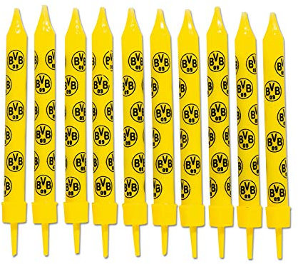 Borussia Dortmund BVB-Geburtstagskerzen (10 Stück)