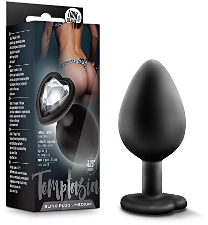 Temptasia - Bling Anal Plug - Medium - Schwarz