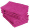 10er Pack Waschhandschuhe, Waschlappen Größe 15x21 cm in Magenta 100% Baumwolle