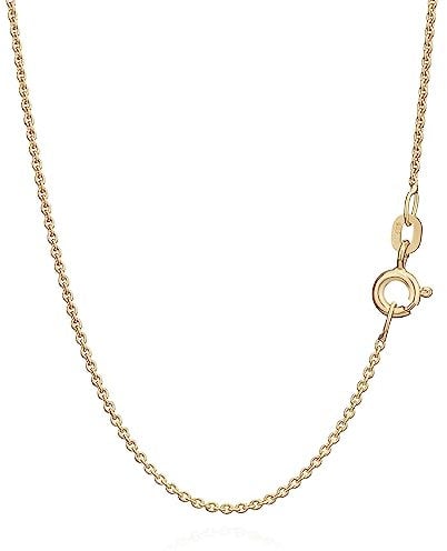 NKlaus 55cm Ankerkette 585 Gelbgold 14 Karat elegante Halskette filigrante Breite 1,1mm Collier 2,3g schwer 9441