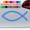 Taufe Fisch Aufkleber Firmung Sticker Ichthy Auto Sticker Kirche Jesus 98-Enzian 10x4cm