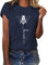 Voqeen Women's Bee Kind T-Shirt Casual Round Neck Short Sleeve Tunic Tops Bee Graphic Pullover Tees Blouse for Outdoor Summer Navy
