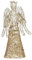 PRETYZOOM Christmas Angel Treetop Christmas Tree Topper Glittering Golden Christmas Tree Decoration with Battery Operated LED Light Angel Xmas Tree Topper Ornaments for Holiday Party