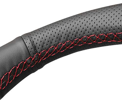 MEWANT Hand Nähen Echtes Leder Auto Lenkradhülle Lenkradbezug für Seat Leon (1P) FR 2007 Leon (1P) Cupra 2007 Ibiza (6L) FR 2006