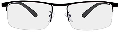 Halbrand Gleitsichtbrille Progressives Multifokal Lesebrille Super Light Multifokus Brille für Damen und Herren Lesebrillen Anti-Blaulicht Sehhilfe Retro Lesehilfe Computer Leser Anti Müdigkeit Gläser