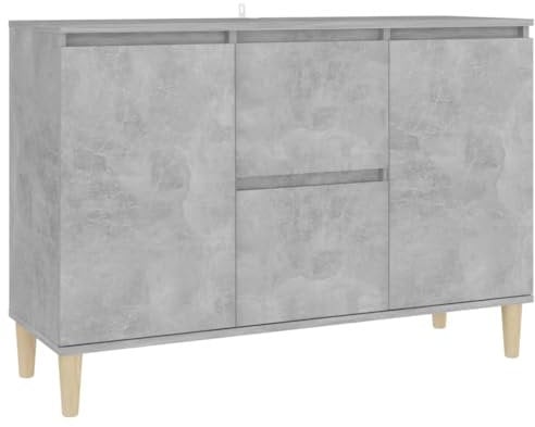 vidaXL Credenza Grigio Cemento 101x35x70 cm in Legno Multistrato