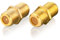 SEBSON Adaptateur Satellite Set - 2x F femelle vers F femelle - Câble Satellite Câble Coaxial Rallonge/Connecteur SAT, Coupleur dorée