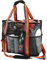 HAMISH Netz-Strandtasche, große Reisetasche, leicht und faltbar, Strandtasche, Spielzeugtasche für Familienurlaub, Schwarz/Bunt, Large (16.5 L x 8.5 W 15 H)