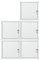 PROREGAL Mega Deal 5X Schließfachwürfel Cubic XL HxBxT 45x45x45cm Grau Schließfachschrank Metallspind Wertfachschrank Umkleideschrank 5 Fächer
