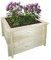 TIMBELA Carre Potager Exterieur Bois - Jardinieres Exterieur pour Jardin, Balcon, Terrasse – pour Fleurs, Herbes aromatiques, Légumes- Bois Massif pin/épicéa 28 mm, 78x78xH46 cm, M620