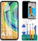 SRJTEK Kit de réparation d'écran LCD de rechange pour Samsung Galaxy A11 pour Samsung Galaxy M11 pour Samsung A115F A115M avec cadre (157,5 mm plus petit)