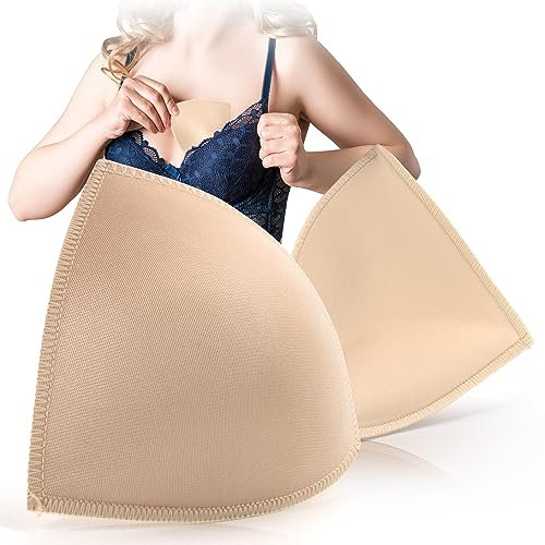 USIT, Coppette Reggiseno Anatomiche Push Up Triangolari, Morbide e Traspiranti, Taglia 2, Nudo