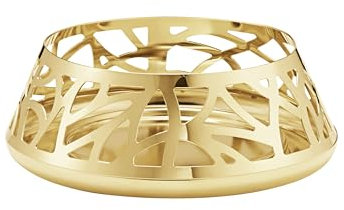 Georg Jensen 2023 Stumpen Kerzenhalter mit Ausgestanztes Muster - 18 Karat Gold Plattiert - Weihnachten Saisonal Dekoration von Sanne Lund Traberg