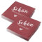 itenga Servietten Schön dass du da bist 30 x 30cm 3-lagig 40 Stück für Kommunion Konfirmation Hochzeit Taufe und andere Feiern (bordeaux rot)