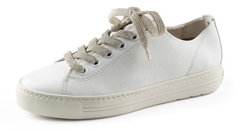 Paul Green Damen SUPER Soft Pauls, Frauen Low-Top Sneaker,schnürschuhe,schnürer,Plateausohle,Halbschuhe,straßenschuhe,Weiß (White/Sugar),40 EU / 6.5 UK
