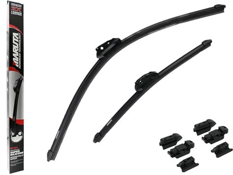 MARUTA Lotus Perl-Effekt Scheibenwischer SET 550mm / 400mm - universal - vorne, Aero-dynamik optimierte Wischerblätter aus exklusiver Silikon/Gummimischung (made in Japan)