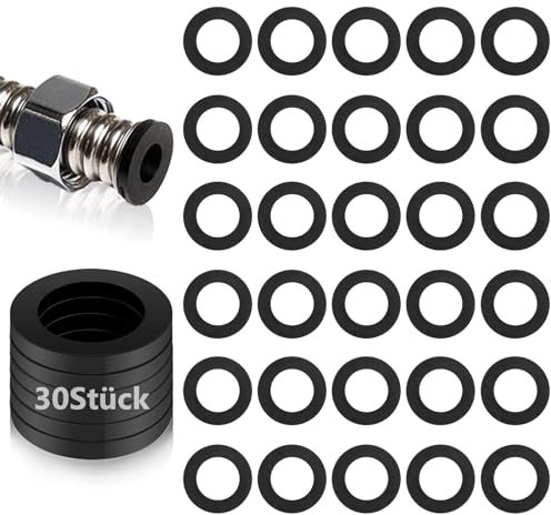 Cozevdnt Gummi Schlauch Unterlegscheiben, 30 Stück Brauseschlauch-Unterlegscheiben, Dichtungsringe aus Gummi für Wasserhahn, O-Ring Gummi für Duschkopf, Wasserhahn und Schlauch