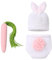 Neugeborenes Baby Mädchen Jungen Fotoshooting Häkeln Stricken Kostüm 1. Ostern Geschenk Niedlichen Hase Kaninchen Hut Short Karotten Säugling Fotografie Requisiten Strickmütze Outfit 0-3 Monate Weiß
