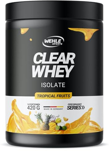 Clear Whey Protein Pulver 420g - Isolate Proteinshake aus hochwertigem Molkenprotein Isolat - Eiweiß Shake Proteinpulver mit hohem Eiweiss Gehalt