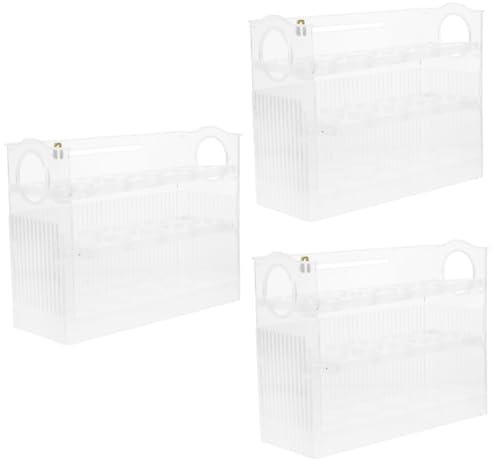 OSALADI 3 Piezas caja de almacenamiento de estante de almacenamiento de bandeja de apilados soporte para de nevera rejilla para refrigerador Reutilizable