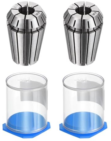 QUARKZMAN 2pz ER20 8mm Mandrino con Pinze a Molla Alta Precisione 0,008mm per Macchine Incisione CNC Tornio Fresatrice