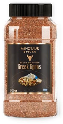 Minotaur Spices | Greek Gyros 500 g | Mélange d'épices pour viande de porc en boîte