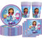 Gabby - Vajilla decorativa para cumpleaños infantil con 10 platos, 10 tazas y 20 servilletas para niños