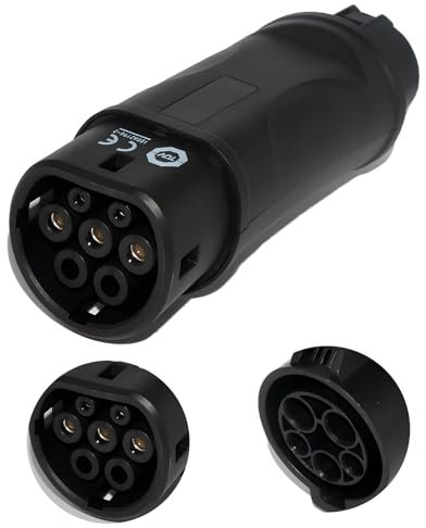 Typ 1 auf Typ 2 EV-Ladeadapter, Ladekabeladapter SAE J1772 I auf EC 62196 Elektrofahrzeug-Ladeanschlusskonverter 32A 250V