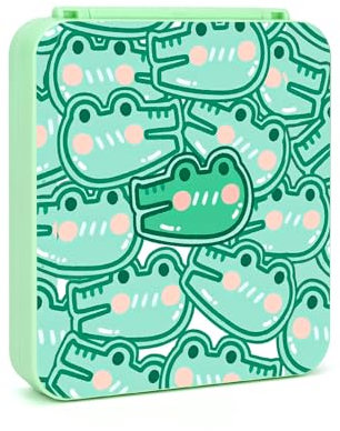 DLseego Switch Game Card Case for Switch OLED/Switch Lite/Switch,Adorable Animal Storage Game Card Holder Case with 12 Game Card and 12 Micro SD Card Slots,Green Crocodiles