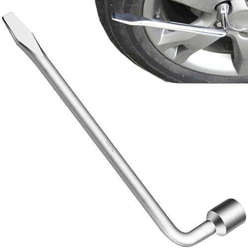 Amazleer Reserveradschlüssel, L-Typ, Schlüssel zum Demontieren von Stahlfelgen mit Flachkopf, multifunktional, spart Mühe, Steckschlüssel für Kfz-Reparatur (17 mm)