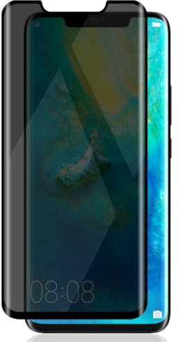 Zerrshoo 1 Pièces Verre Trempé pour Huawei Mate 20 Pro Anti-Espion Protection Écran, 9H Dureté Anti-rayures Confidentialité Protecteur D'écran, Privacy protège écran Film