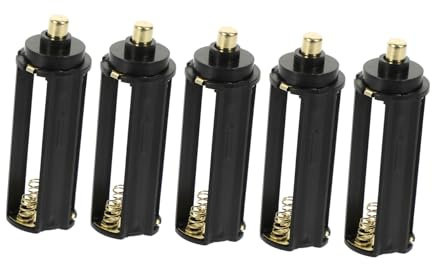 DOITOOL Batteriehalter 3 Aaa Batteriefach Taschenlampenzubehör 5 Stück Schwarz Kleines Praktisches Kunststoffgehäuse Für Tragbare Led Taschenlampen