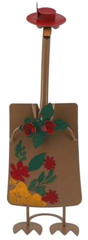 Lybunair Exquisitas palas de pato pintadas a mano, adornos divertidos e innovadores de hierro para decoración de jardín al aire libre (Pala rectangular)